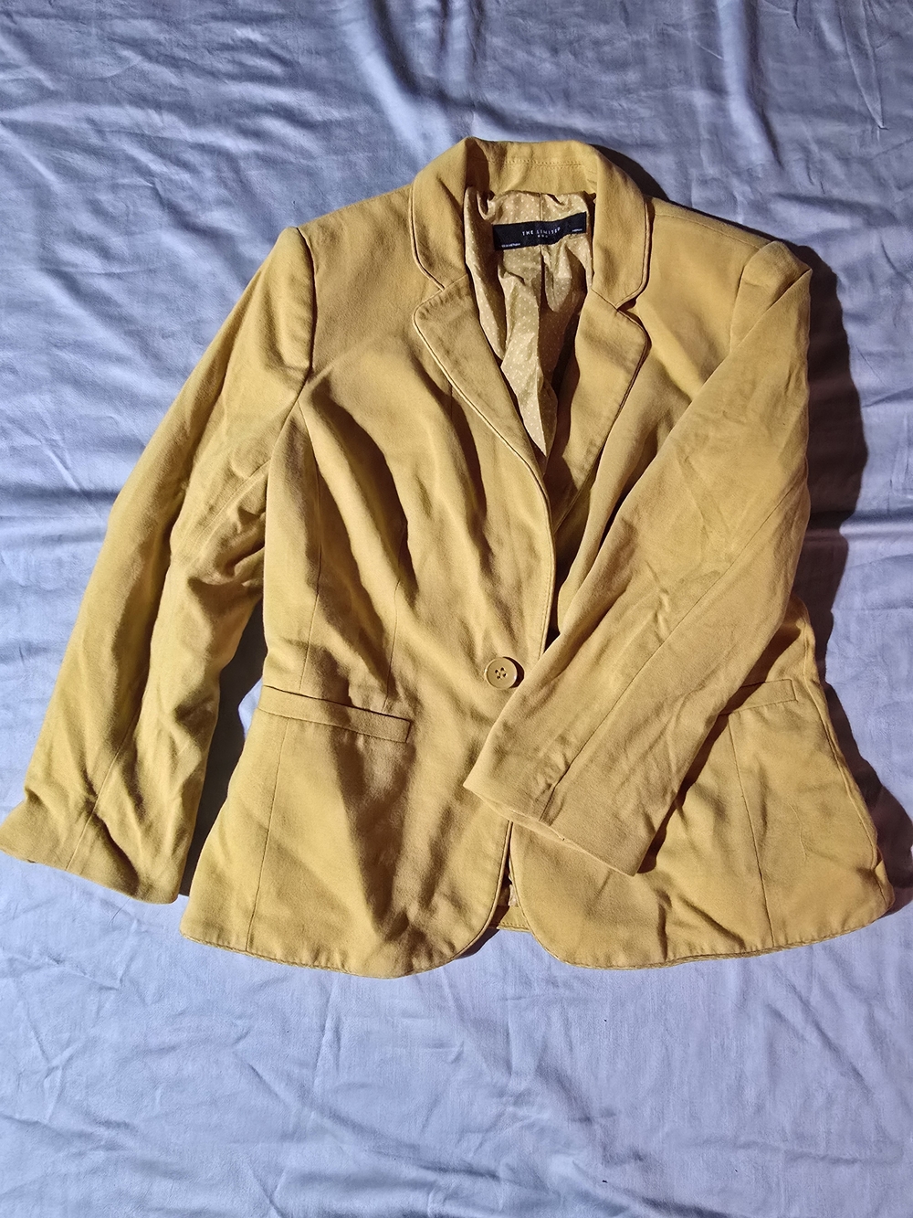 The Limited Mustard Yellow Single-Button Blazer